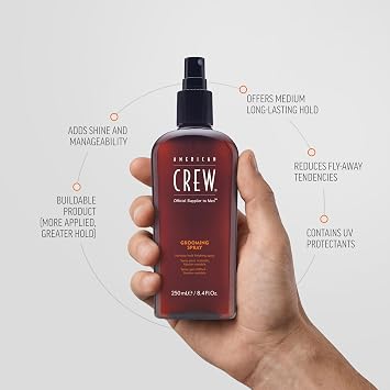 American Crew Men's Hair Spray, Variable Hold Grooming Styling Product, 8.45 Fl Oz