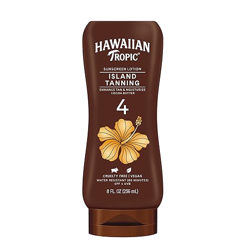 Hawaiian Tropic Sunscreen Protective Dark Tannning Sun Care Sunscreen Lotion - SPF 4, 8 Ounce