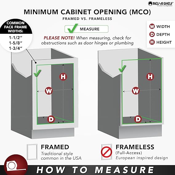 REV-A-SHELF Steel Wire Pullout Hamper for Vanity/Closet Applications