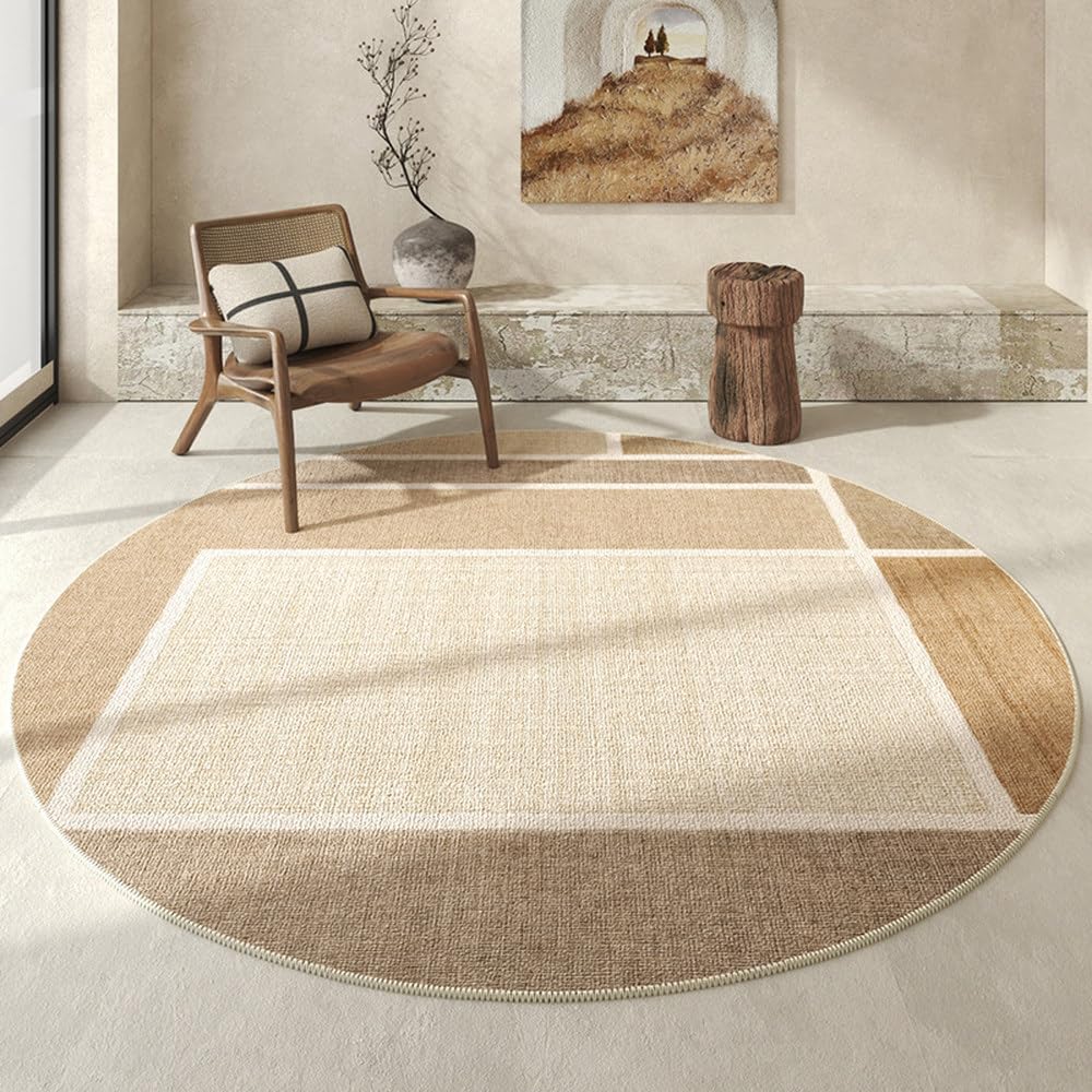 Tapis de maison rond 180 cm style minimaliste idéal pour chambre cocon
