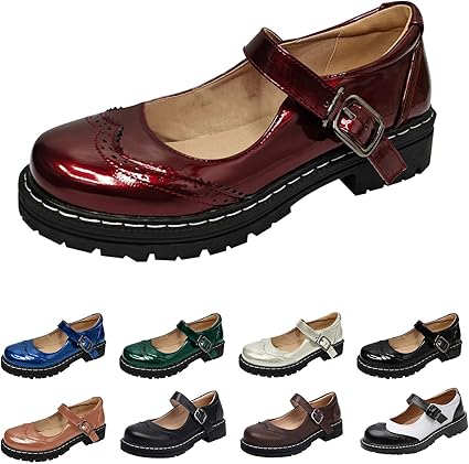 Chaussures En Cuir Pour Femmes - Derby - Plateforme En Or - Brogue à