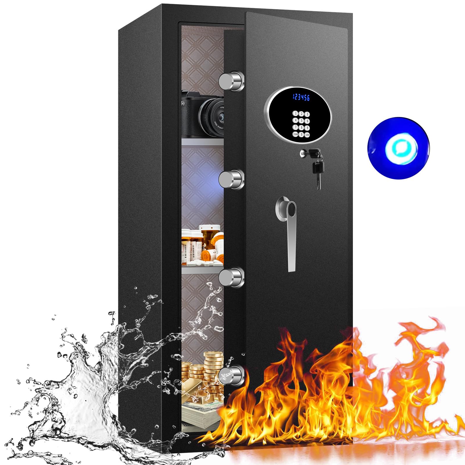 Snapklik.com : ToruKeep 8.7 Cu Ft Heavy Duty Home Safe Box Fireproof ...