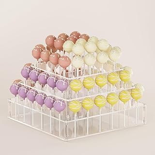 Cake Pop Stand, 72 Holes Lollipop Display Holder for Cake pops Sticks, D...