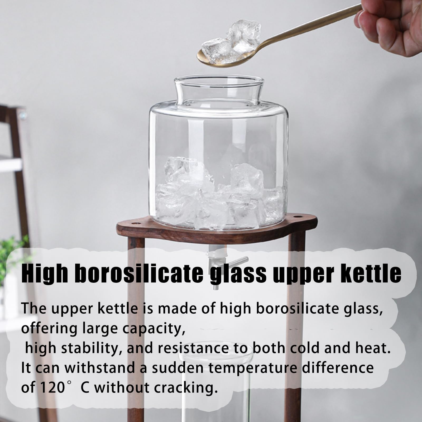 Cold Brew Drip Tower, Macchina per caffè Freddo Cold Brew Dripper Pot Cold-Dripper Coffee Tower Macchina, Macchine per caffè Freddo Manuali con Tecnologia Slow Drip, per Uffici Domestici E Caf(Size:A)