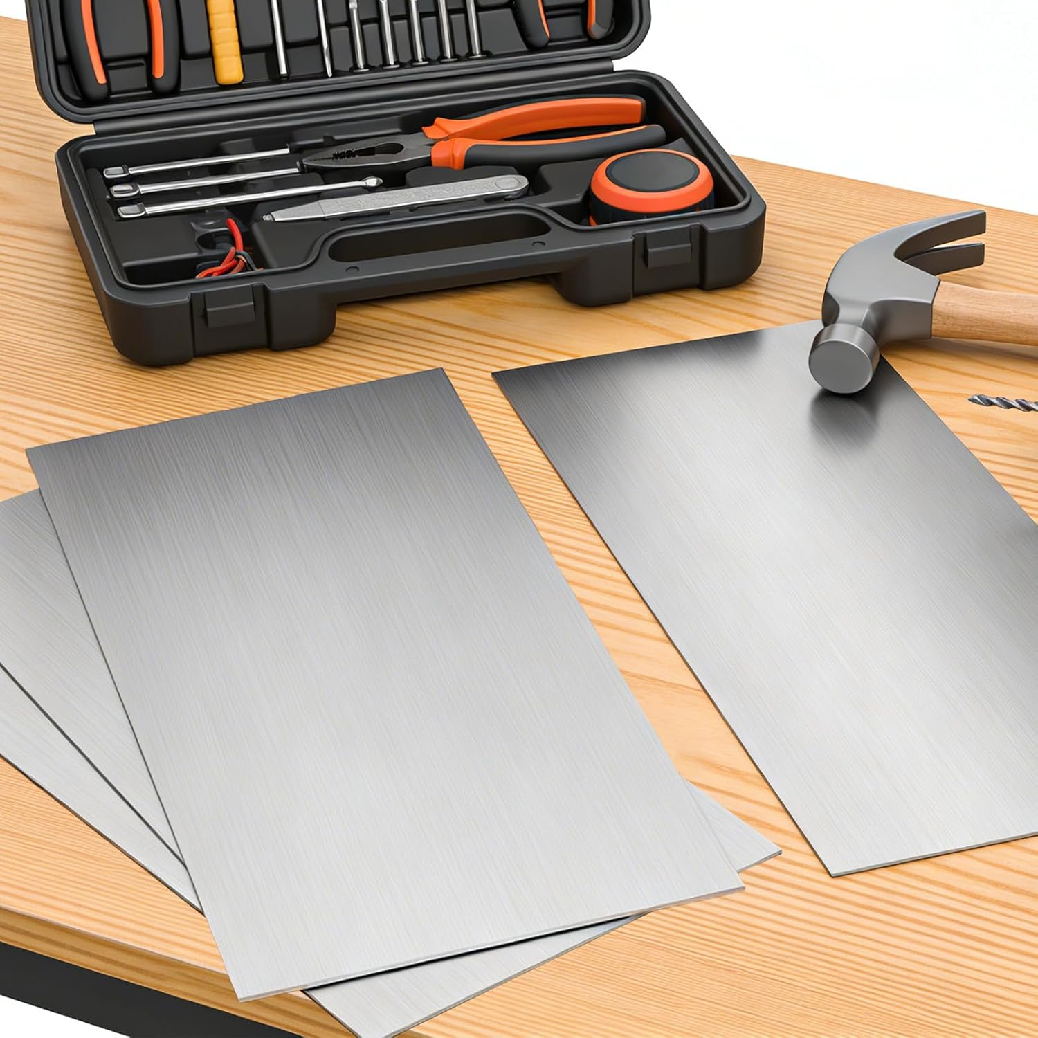 2 Pcs 5052 Aluminum Sheet Metal 1/8 (0.125'') Inch Thickness Rectangle Metal Panels 12" x 24" Aluminum Plate for Handcraft DIY Projects Crafting Industry