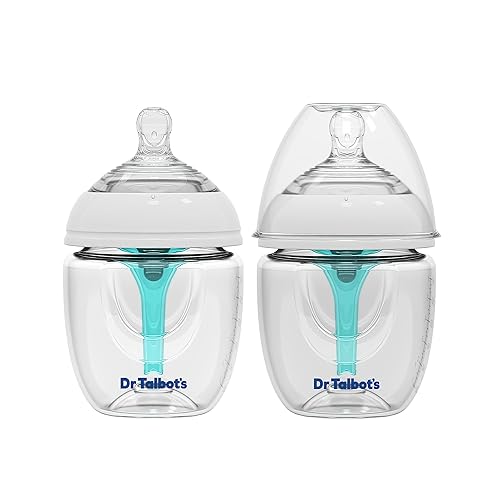 Dr. Talbot's Biberones anticólicos – 6 oz (paquete de 2) – Biberones para bebés recién nacidos a partir de 0 meses – Biberones autoferilizantes