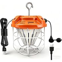 LED Temporary Work Light 100W, 15000Lm, 5000K Daylight White, Portable, Connectable LED Worksite Light with Hook, IP65 Dustproof and Waterproof, Suitable for Wet Locations and Construction Sites