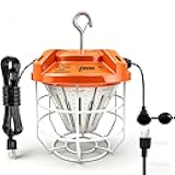 LED Temporary Work Light 100W, 15000Lm, 5000K Daylight White, Portable, Connectable LED Worksite Light with Hook, IP65 Dustproof and Waterproof, Suitable for Wet Locations and Construction Sites