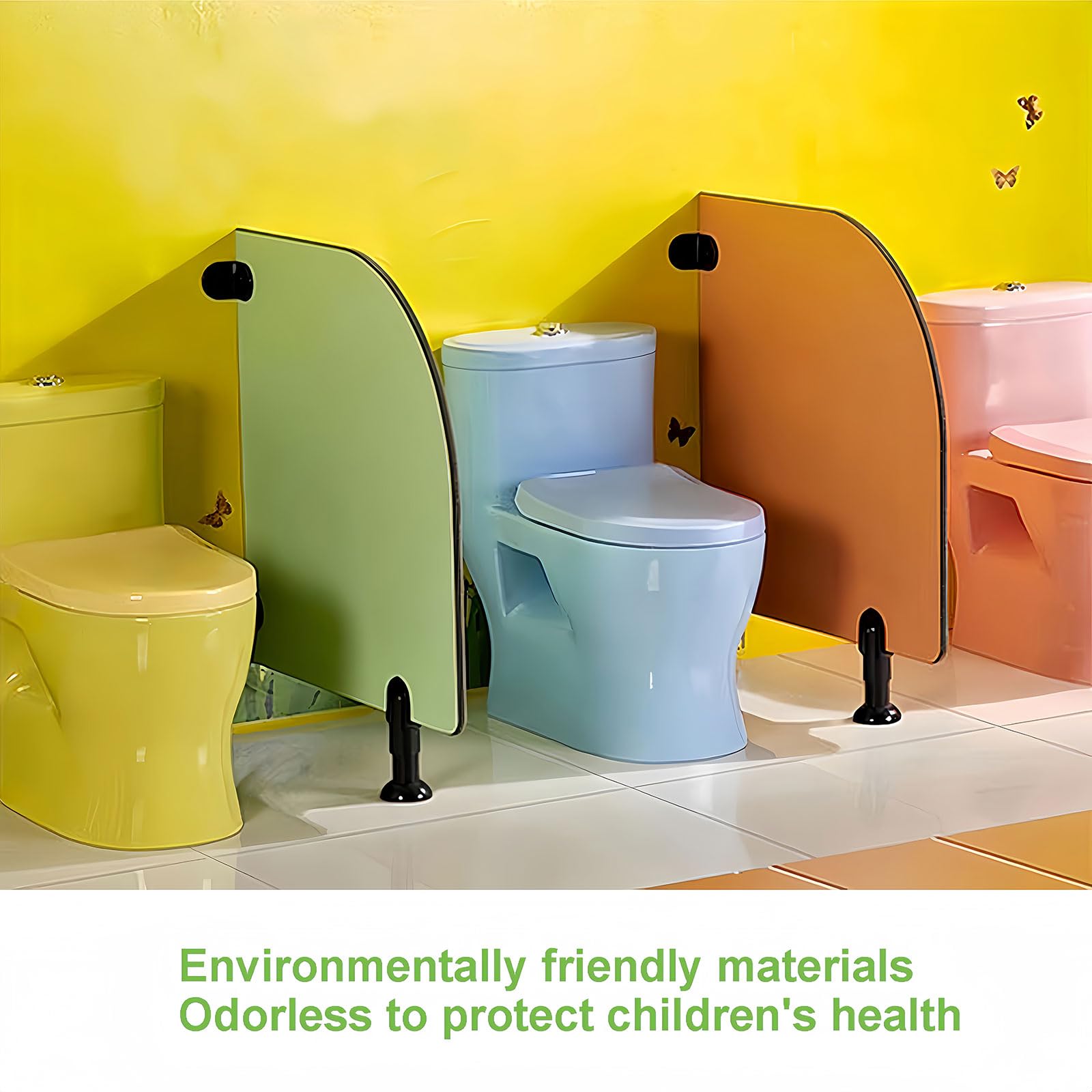 Cloison D'urinoir De Dessin Animé Pour Enfants, Cloison De Toilette Pour écran D'urinoir, Séparateur D'urinoir De Confidentialité, épaisseur 12 Mm, Pour écoles/ja(Size:70×80cm（27.5×31.5in）,Color:bleu)