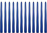 Vista 55 de Mega Candles 12 velas cónicas marrones sin perfume, velas de cera vertida a mano de 10 x 7/8 pulgadas, decoración del hogar, recepciones de boda