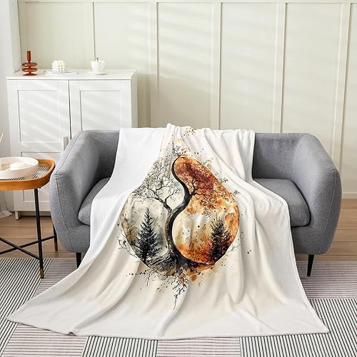 Miniatura 9 de Erosebridal Japanese Great Waves Flannel Blanket Queen Inch Asian Sea Wave Fleece Blanket Nautical Black Gold Clouds Fuzzy Plush Throw Vintage Retro