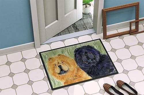 Miniatura 4 de Caroline's Treasures SS7009MAT Chow Chow - Tapete para puerta delantera, 18 x 27 pulgadas, para interiores y exteriores, para entrada,