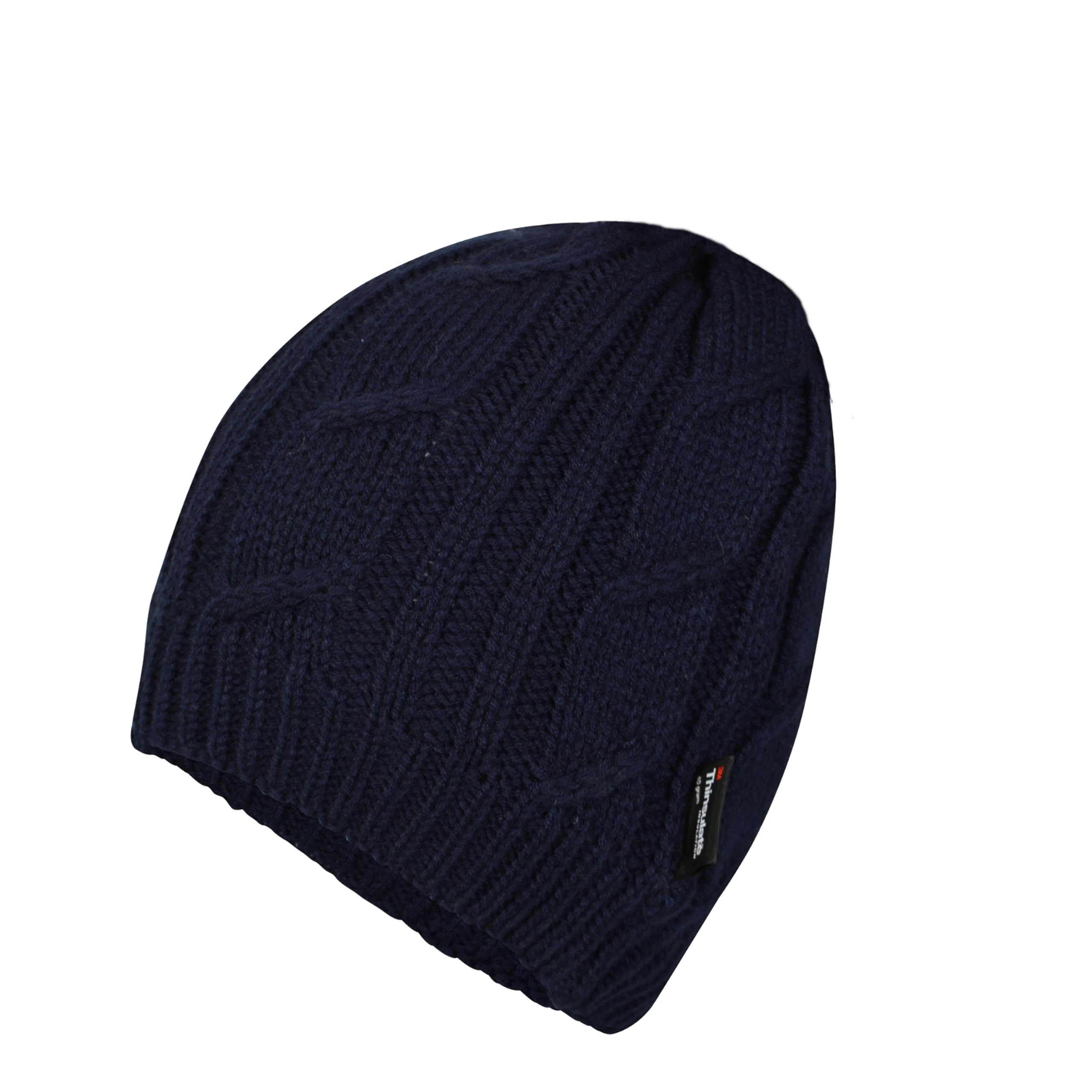 Heatwave Thermalwear Women's Navy Heatwave Waterproof Windproof Thinsulate Beanie Hat Cable Knit Bobble Hats Ultimate Warmth And Style Stay Cozy Dry In Any Weather, L27,