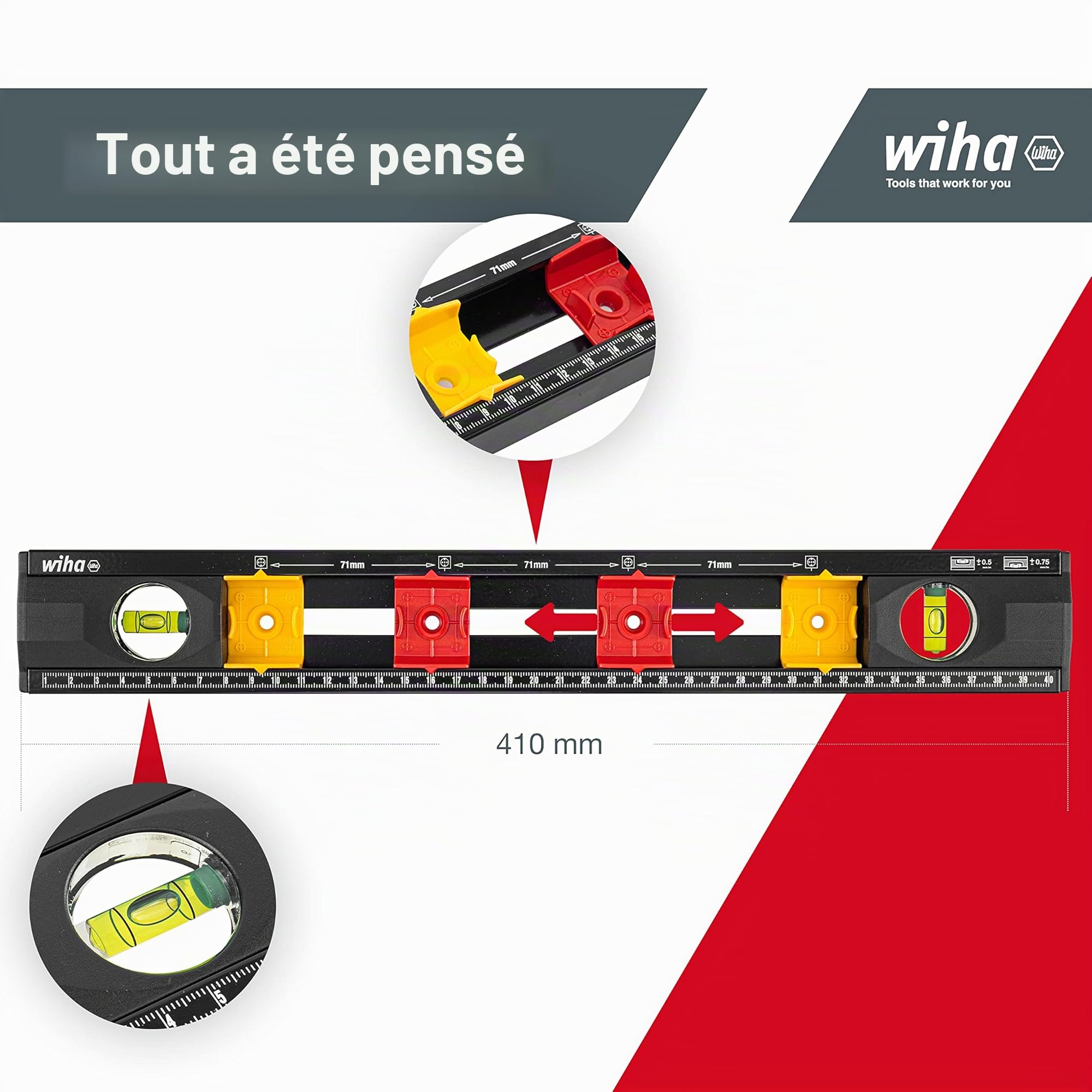 Wiha 42074 Niveau délectricien 40 cm