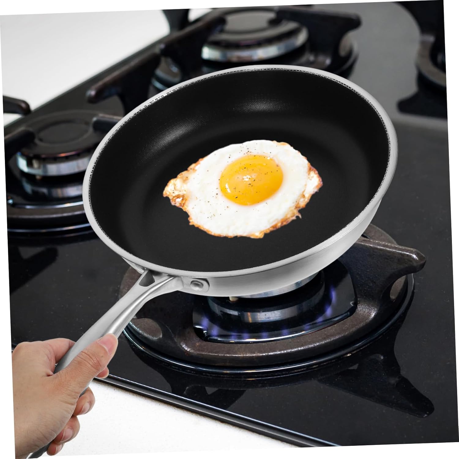 Omelette Pan Stainless Steel Fried Epan Frying Pan Breakfast Pan Honeycomb Wok Pan Cooking Pan Nonstick Flat Bottom Pan