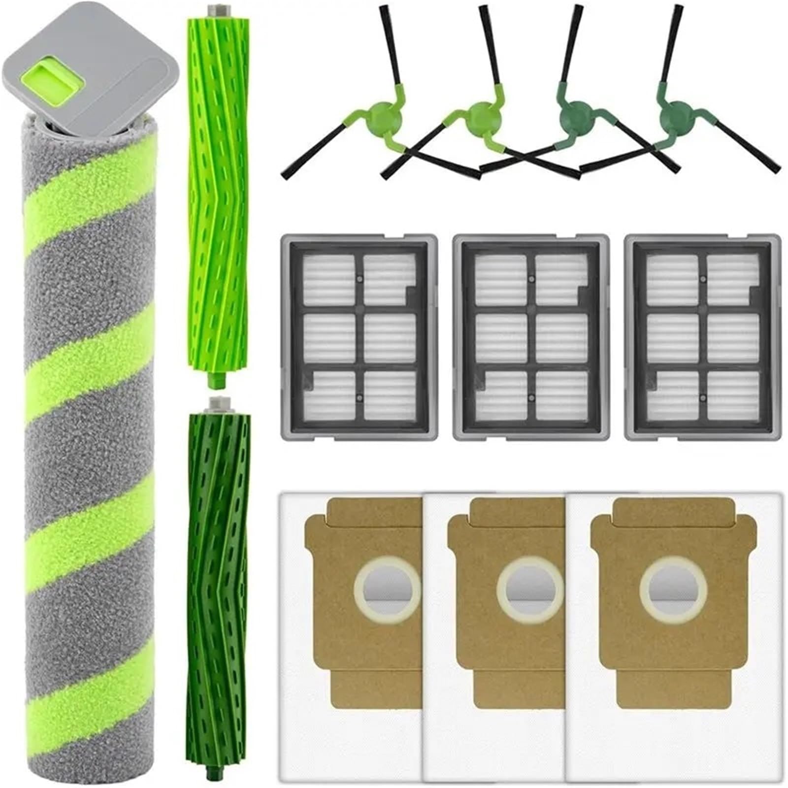 Compatibile con il kit di parti di ricambio combo Max 705: rulli a spazzola, rullo di pulizia, spazzole laterali con sacchetto for la polvere con filtro HEPA