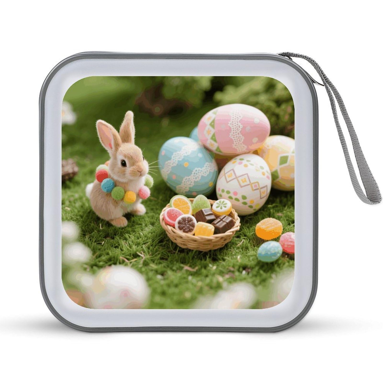 Étui CD/DVD 40 compartiments Lapin de Pâques moderne pour voiture et maison - 8