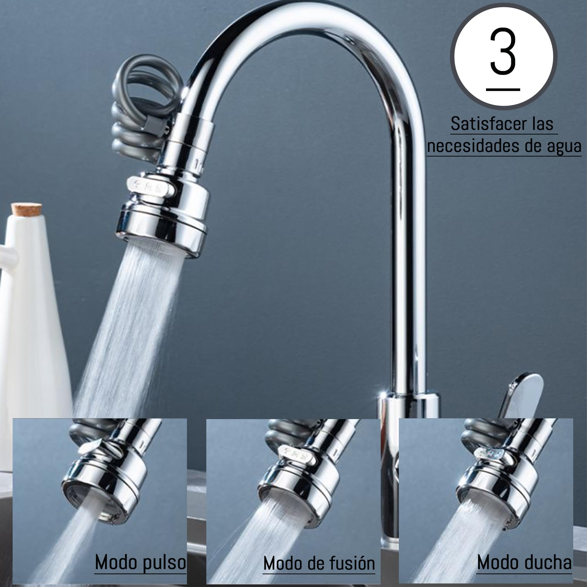 Grifo De Cocina Piezas Aireador De Grifo 360u00b0Giratorio