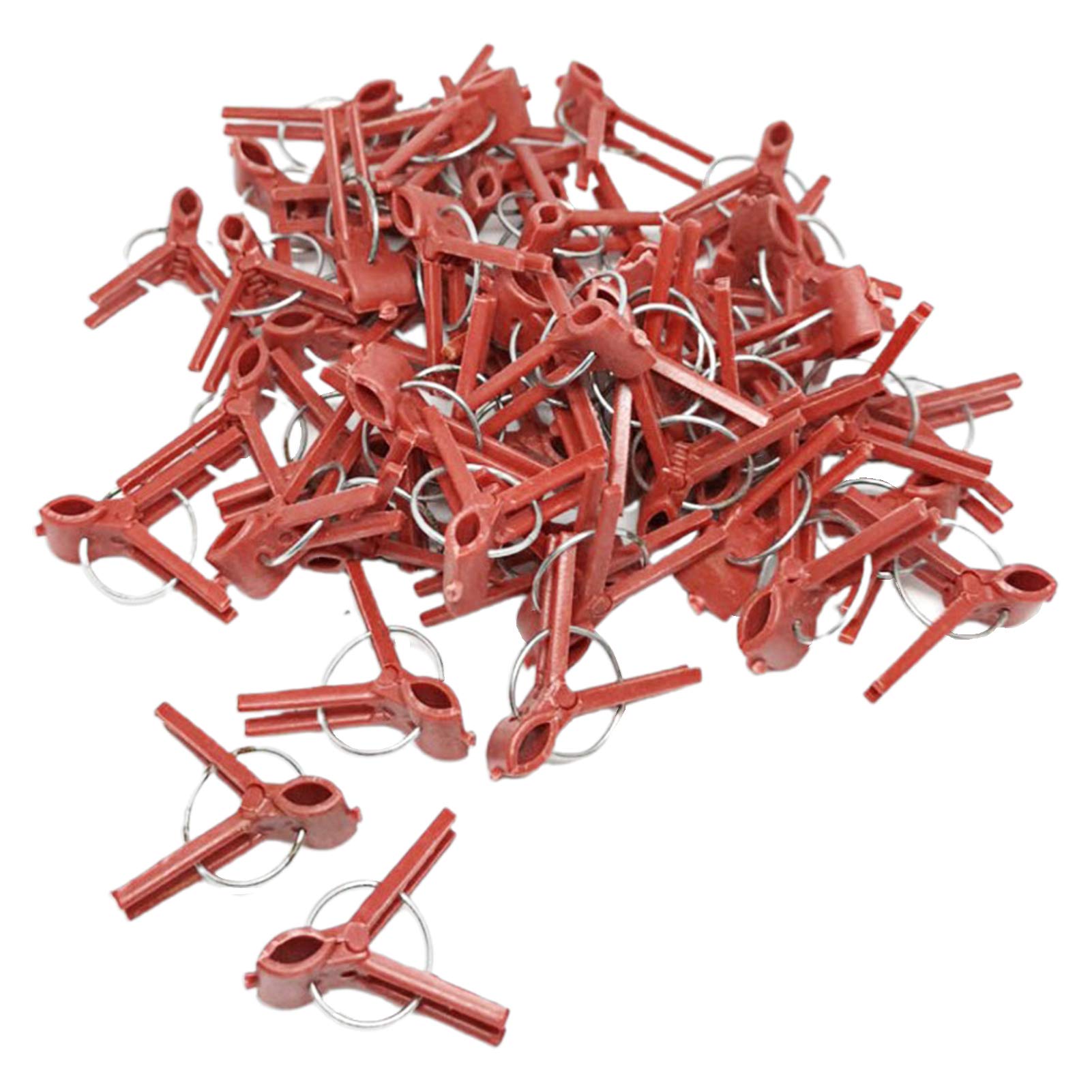 Cusros B 1 Ag Grafting Clip Flexible Rust-Free Plastic Round Flat Mouth Vegetables Plant Vine Clips Clamp Gardening Tool One Size