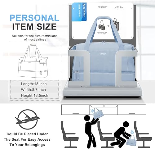 Miniatura 3 de Bolsa de lona de gimnasio para mujer, Azul Patchwork