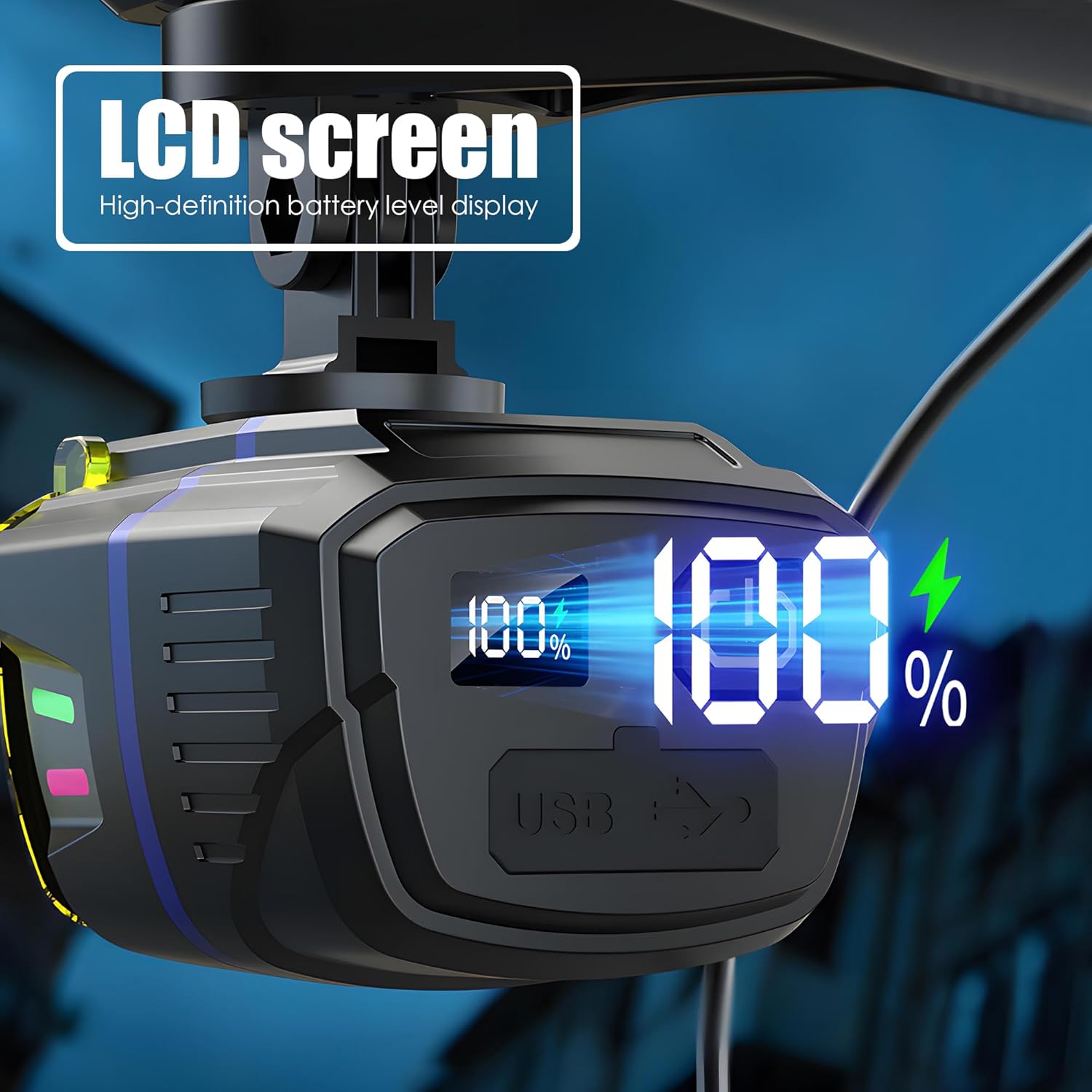 Bike Lights Front and Back, 1000 Lumens USB Rechargeable Bike Light Set with Power Indicator, Headlight & Taillight, Multiple Modes, Waterproof for Night Riding