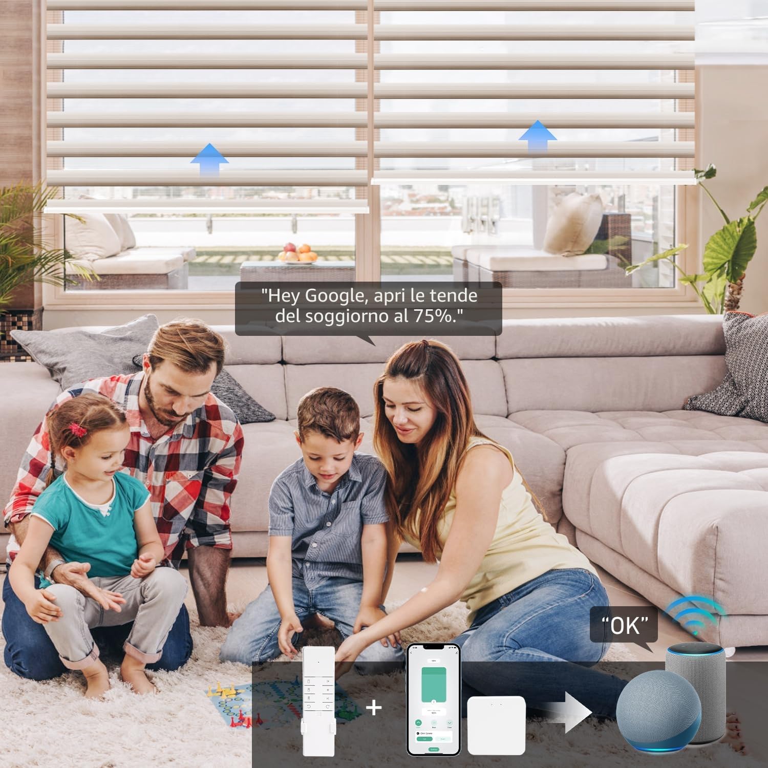 ZigBee Smart Blind Motor con batteria integrata, motore a rullo ricaricabile per tubo da 17/25/28 mm, motore tubolare 16EL con controllo app/voce/emettitore