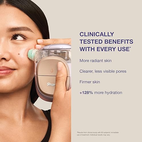 Miniatura 7 de Shark FacialPro Glow at Home Sistema facial hidroalimentado con terapia de calor y frío DePuffi, dispositivo profesional de cuidado de la piel de