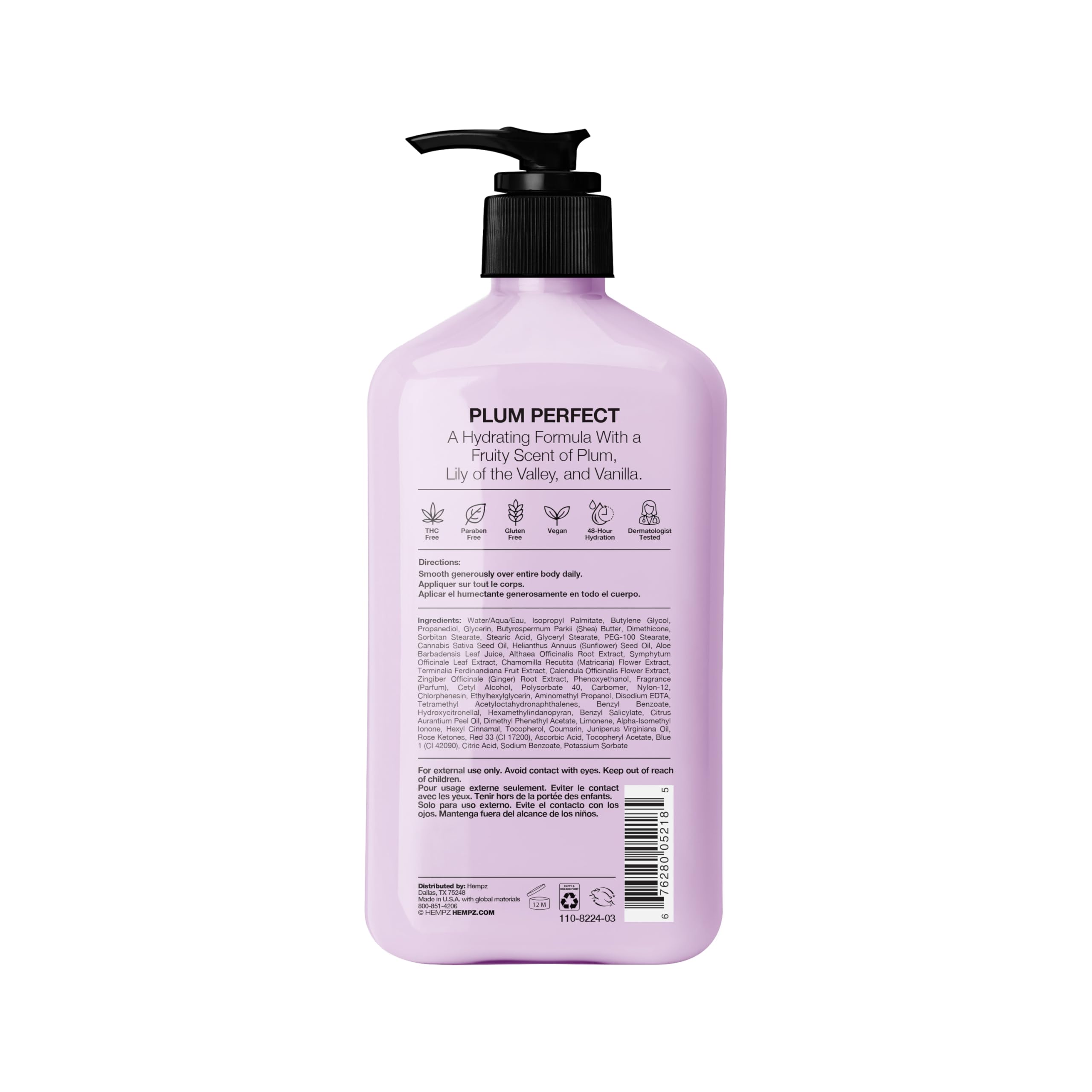 Amazon.com : Hempz Limited Edition Vanilla Plum Hydrating Body