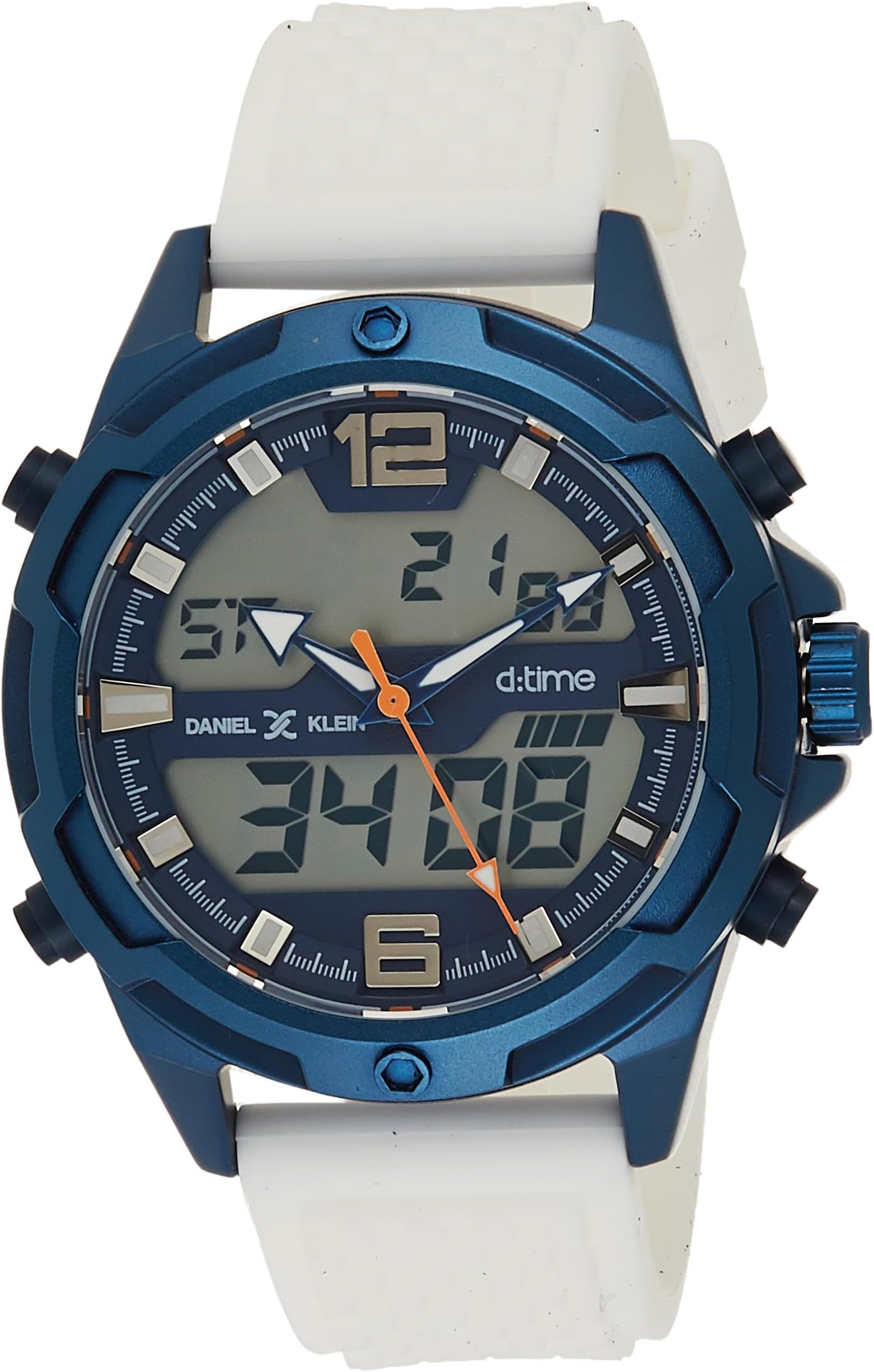 d-time Alloy Case Silicon Band Gents Wrist Watch - DK.1.12489-6