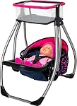 Bayer - Convertible Trio Doll High Chair for Dolls up to 18 in. 46 cm - Convertible to Doll Swing - Dolls Accessories - Unicorn Dark Blue Pink - Age 3 Years + - 63554AB