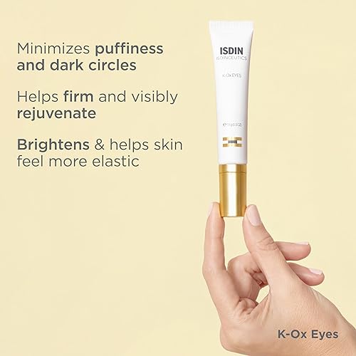 Miniatura 4 de ISDIN K-Ox - Crema iluminadora para debajo de los ojos para hinchazón y ojeras con beneficios antienvejecimiento, vitamina K y ácido hialurónico,