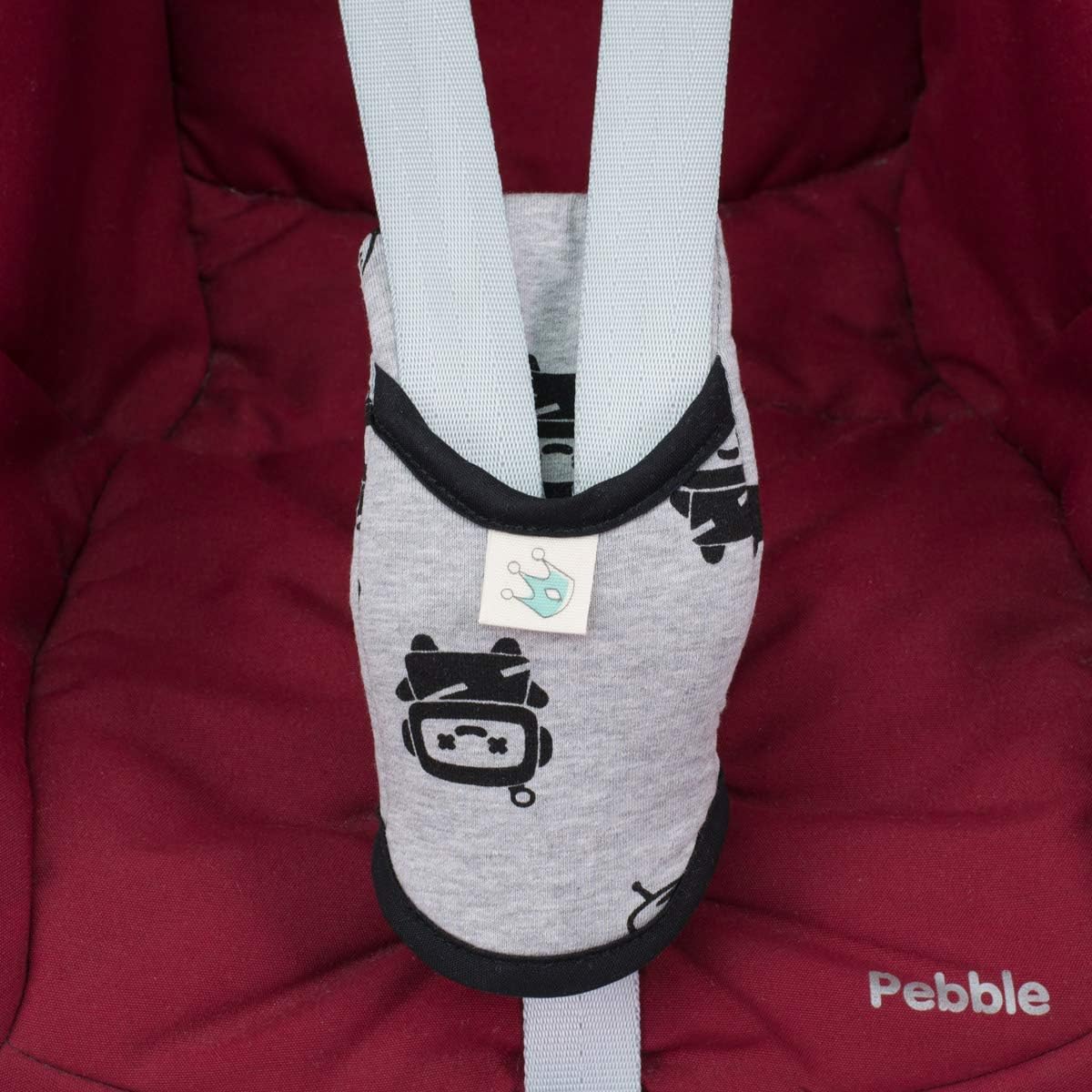 JYOKO Kids Cotton Crotch Harness Protector for car seat and Stroller Compatible with MaxiCosi, from 0 to 3 Years Old (Space Robot) - Image 3
