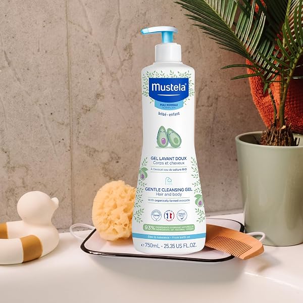 MUSTELA Gel de baño Suave válvula dosificadora, Negro, 750 ml (Paquete de 1) - 3