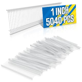 5040 Pcs Standard Tagging Gun Fasteners 1 Inch Durable and Flexible Plastic Tags for Clothes, Transparent Design - All Standard Price Tag Gun Refills Suitable for Various Fabrics, Clothes, Toys