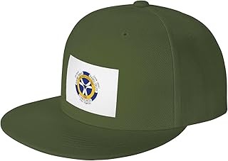 Crow Creek Flag Snapback Hat Adjustable Solid Color Flat Bill Hat Baseball Cap for Men Women
