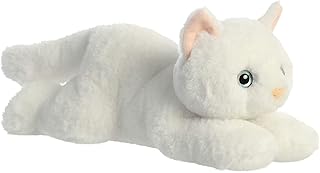 stuffed white cat