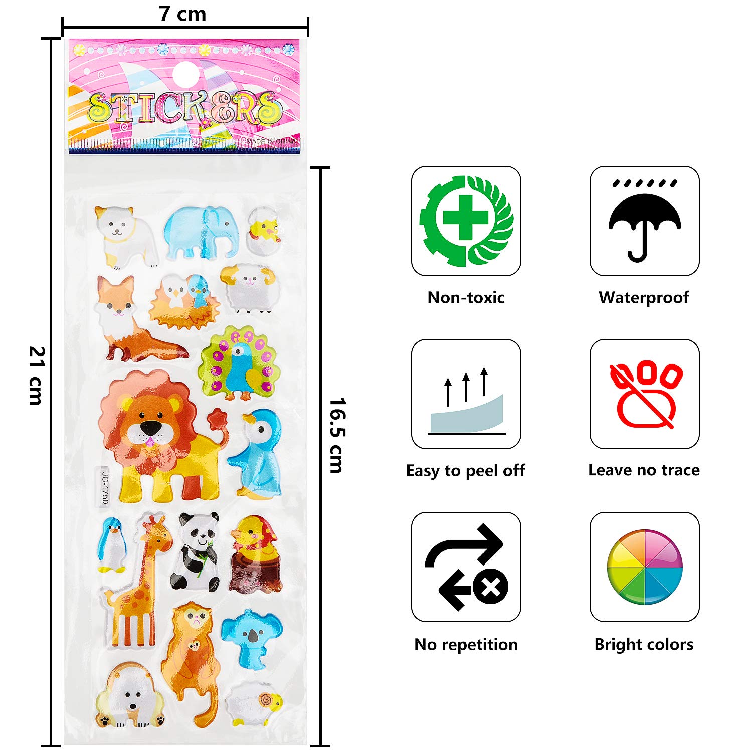 Attività Creative Bambini Album Adesivi 3D Riutilizzabili - 4 Temi: Dinosauri, Animali, Spazio, Veicoli - Per Bambini 3-6 Anni Adesivi Bambini 3d Educativi - Foto 8