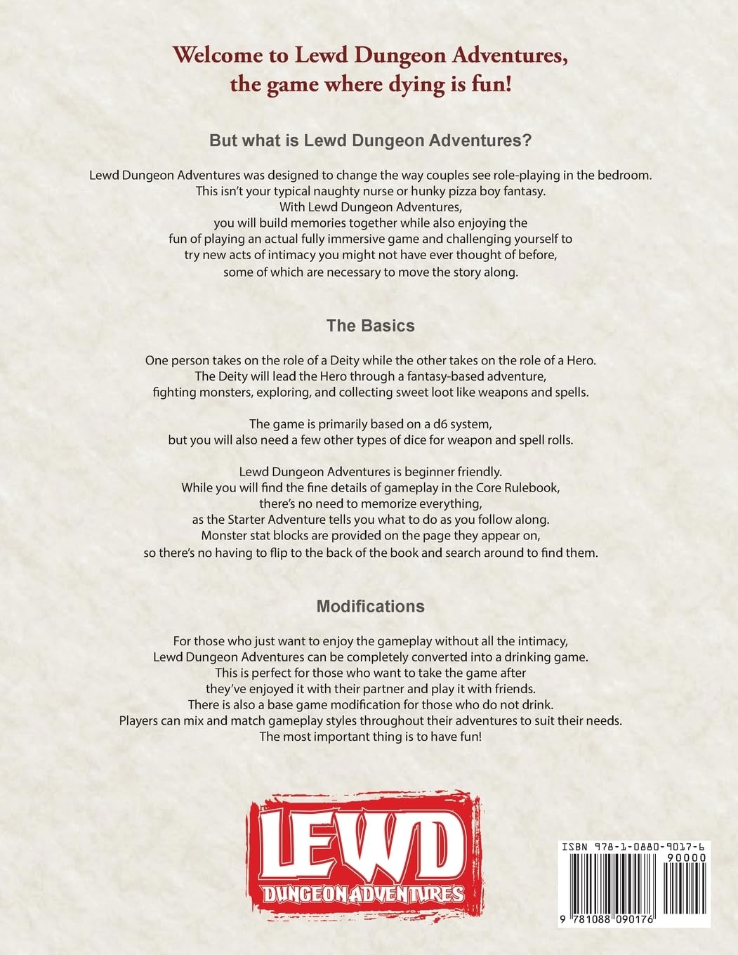 Lewd Dungeon Adventures Core Rulebook and Starter Adventure: An Adult Role-Playing Game for Couples