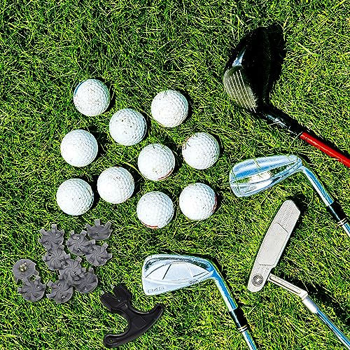Shappy 50 Pcs Golf Shoe Spikes Replacements Metal Screw Threading Shoe Cleats with 1 Black Cleats Spanner 5.84 mm for Outdoor Golf-Lover Player Lawn Cricket(Gray)