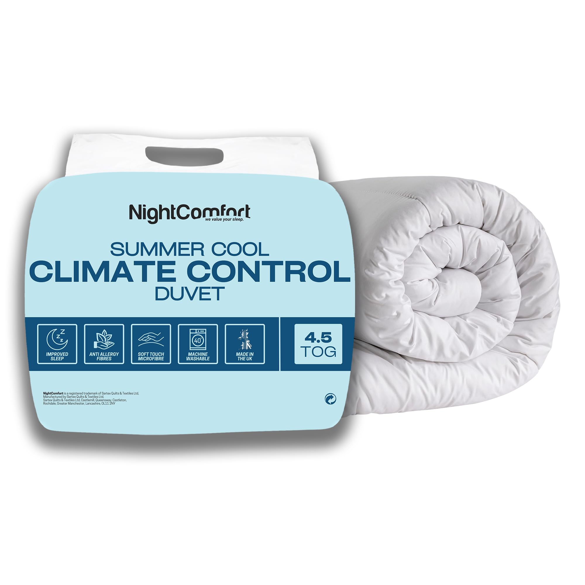 Night Comfort Anti Allergy Double 4.5 Tog Summer Breeze Luxury Microfibre Light Weight Duvet