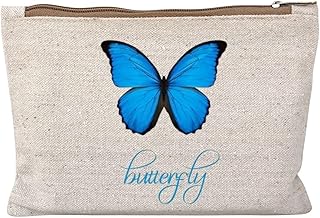 Bamm Solid Linen Canvas Cosmetic Bag With Modern Printed Design - 14 (16 x 21 x 16 cm) (11)