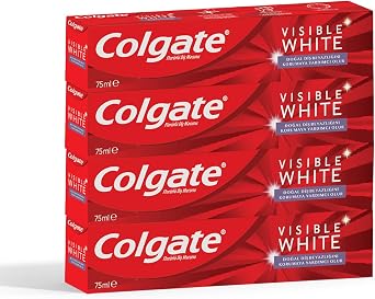 Colgate Visible White Whitening Toothpaste, 75ml x 4 Pieces