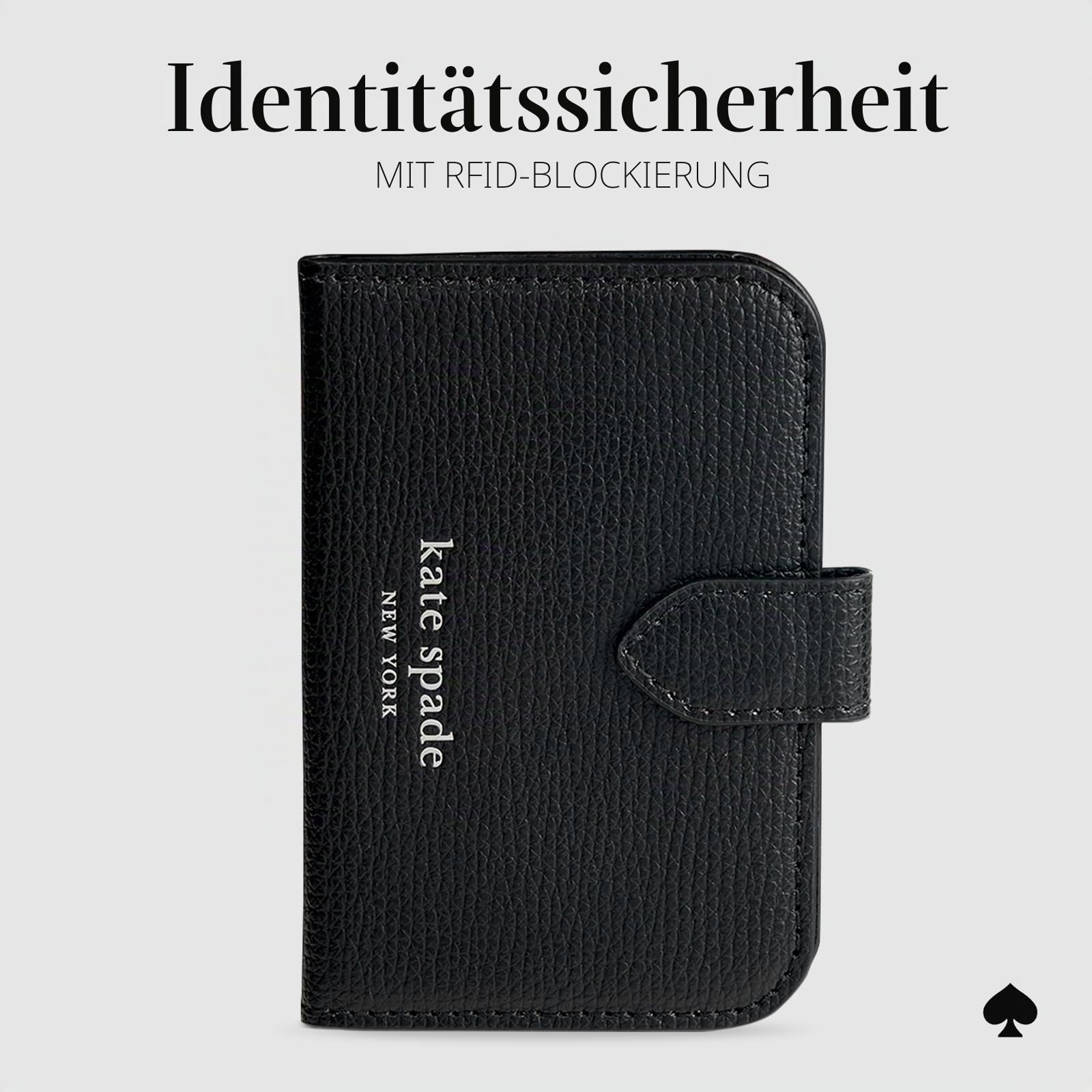 Kate Spade New York Morgan Magnetische Handy-Brieftasche/Kartenhalter – kompatibel mit MagSafe Wallet – Schwarz