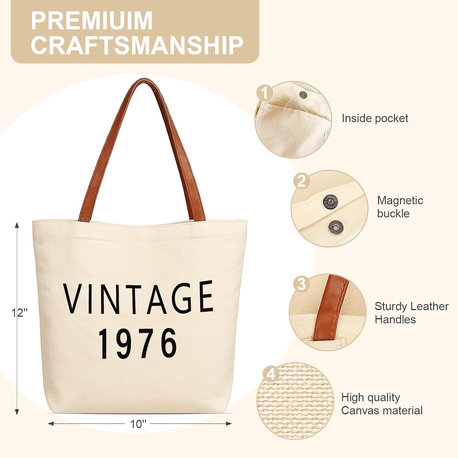 50th Birthday Gifts for Her,50th Birthday Gifts for Women,Gift for 50 Year Old Woman,50th Vinatge Bag Gift for Women