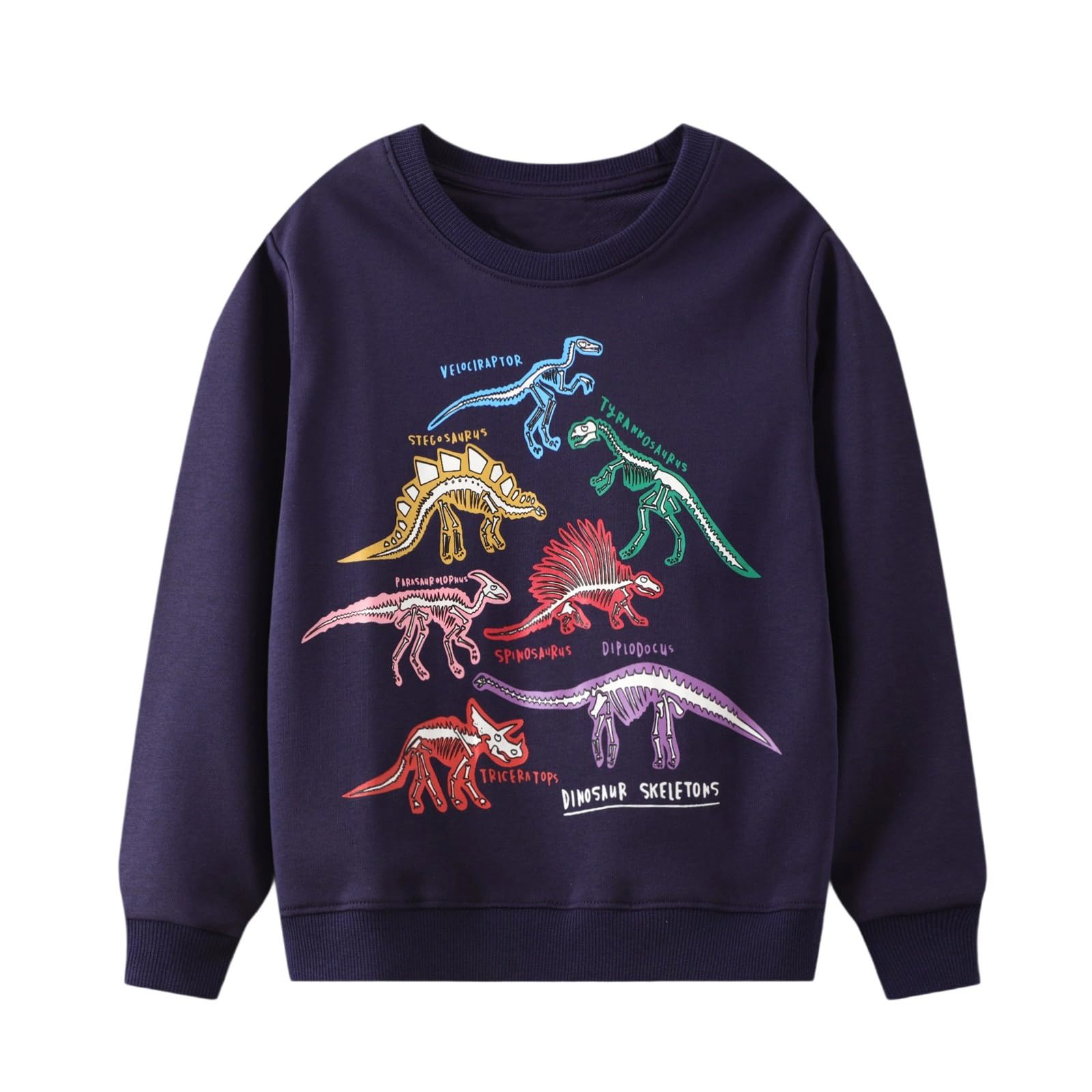 YAGATA Toddler Sweatshirt Boys Long Sleeve Shirts Casual Kids Cotton Graphic Fall Winter Pullover Tee Tops Blouse