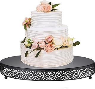 Wenqik 18 Inch Round Wedding Cake Stand for Cupcakes & Desserts, Black
