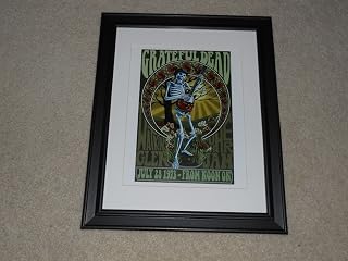 Large Framed Watkins Glen 1973 Summer Jam Mini-Poster Dead Jerry Garcia, Phil Lesh, Bob Weir, Bill Kreutaman 24"x20"