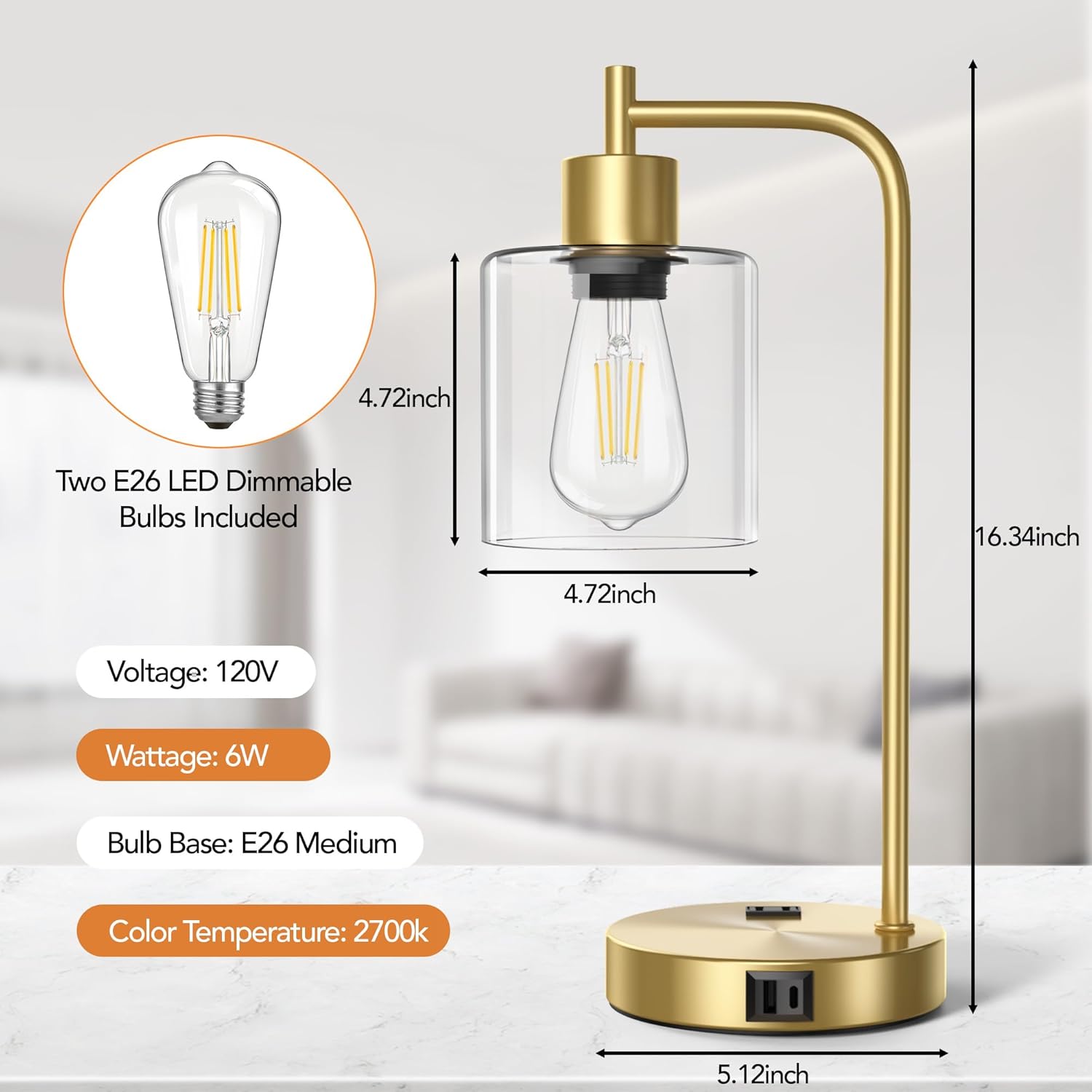 Illuminate Your Space: QiMH Industrial Touch Control Table Lamps Review