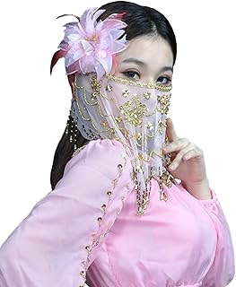 Astage Lady Masquerade Halloween Party Belly Dance Tribal Face Veil Mask Scarf