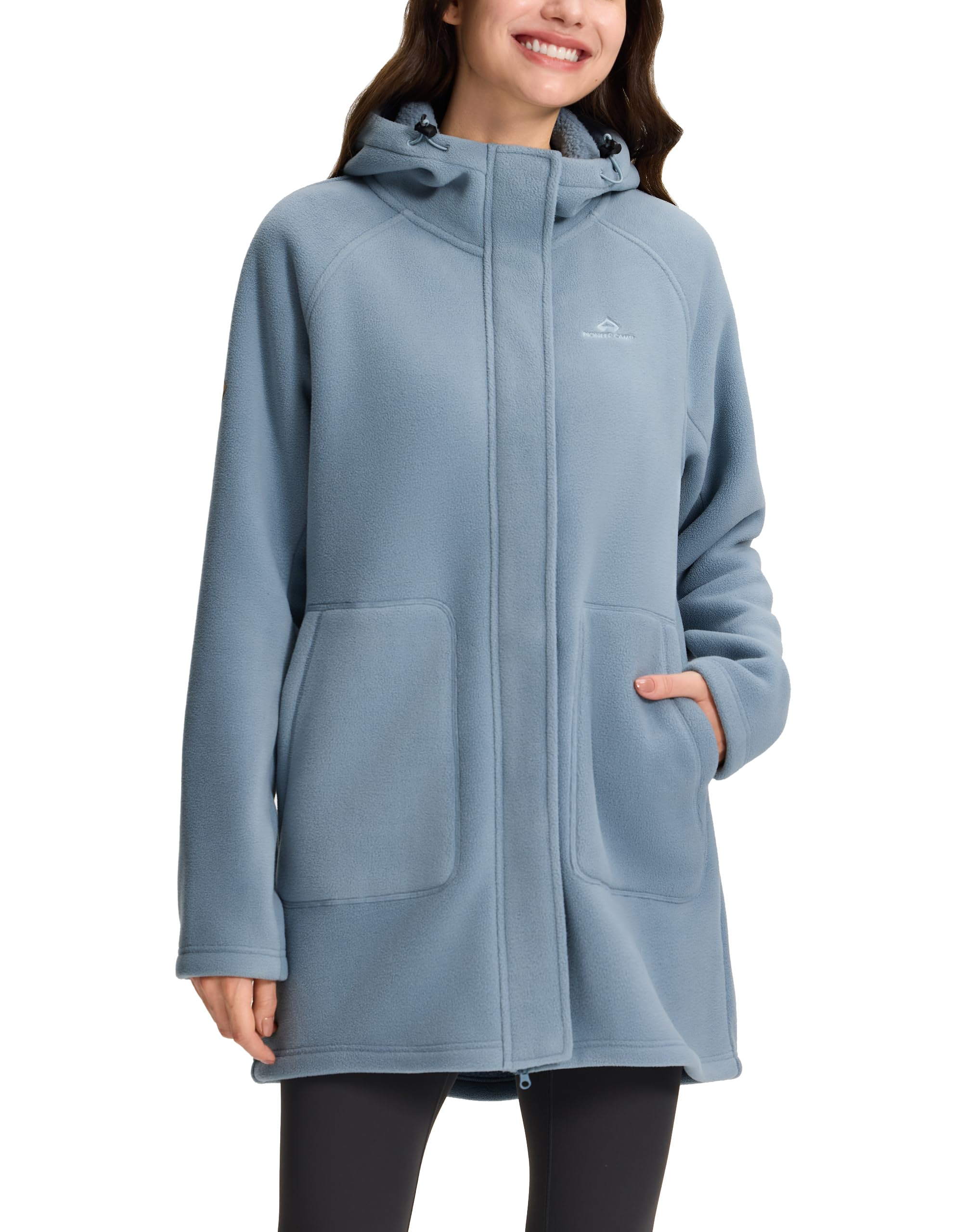 Pioneer Camp Veste Polaire Pour Femme - Longue Veste Doublée - Épaisse